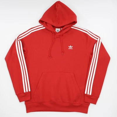 Adidas Originals Men's Pocket Adicolor Classics 3 Stripes Fleece Hoodie Red XL - Image 1 of 4