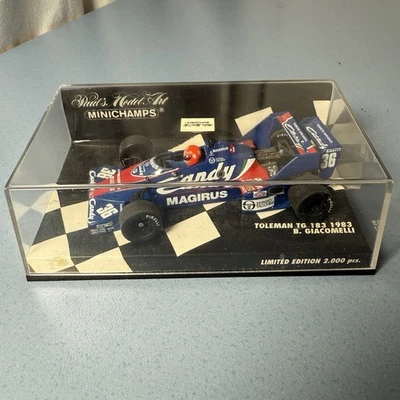 Minichamps Toleman TG183 1983 B. Giacomelli 1:43 Limited Edition 430 830036 - Immagine 1 di 4