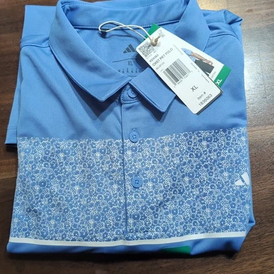 Adidas Golf Polo Shirt Men's  Drive Solid Performance Fit, Blue Size XL - Image 1 of 3