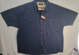 Camisa manga corta con botones azul marino 2XL Wrangler calidad premium adulto - Imagen 1 de 6