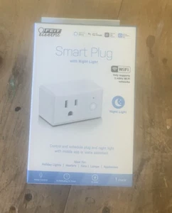 Feit Electric Smart Plug with Night Light WiFi Compatible Google Alexa Siri - Picture 1 of 5