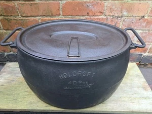 Vintage Holcroft Cast Iron 40 Pint cooking Pot with Lid - Picture 1 of 9