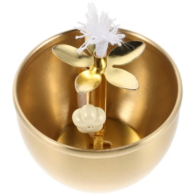  Lampada a olio per il culto buddista con porta stoppino regolabile - Lampada a - Image 1 of 4