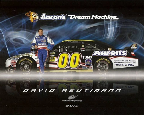 DAVID REUTIMANN 2010 AARON'S #00 NASCAR POSTCARD Cover