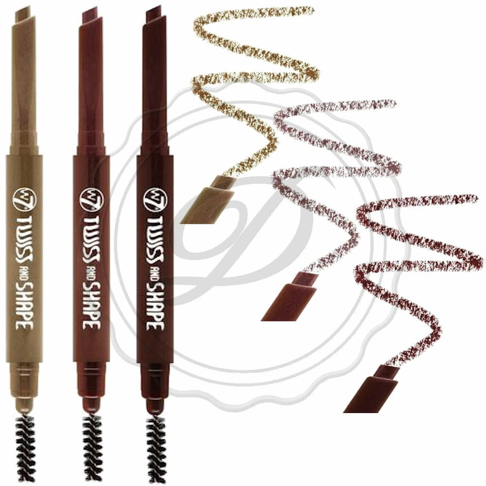 W7 Twist & Shape Eyebrow Pencil - Crayon Blonde Brown Draw Define Spoolie Soft - Image 1 of 1