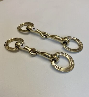 COBS & COLOUREDS LTD BROCA SNAFFLE HERRADURA LATÓN, BROCA PONY SHETLAND DE 3,5"/4"/4,5" *ENVÍO GRATUITO*