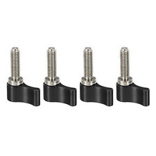 Threading Rotating Knob, 4Pcs L Type M5 17mm Camera Thumb Screw,Black, Aluminum