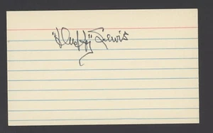 Autographed 3x5 Index Card of 1910 Red Sox Duffy Lewis d.1979 - Picture 1 of 1