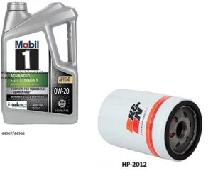 Mobil1 0W20 Full Synthetic Engine Oil - 5 Quarts w/K&N HP-2012 Engine Oil Filter - Picture 1 of 1