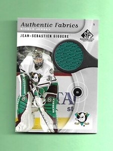 05-06 SP Game Used AUTHENTIC FABRICS JERSEY Card # AF-JG JEAN-SEBASTIEN GIGUERE