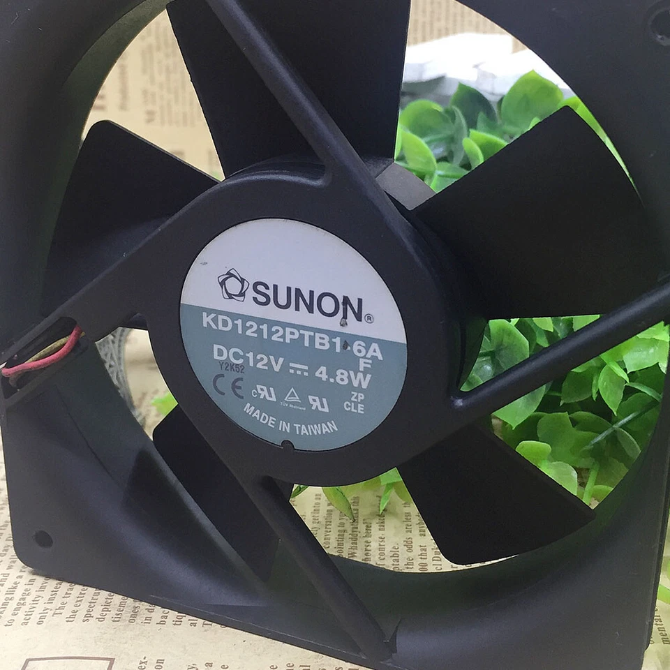 SUNON KD1212PTB1-6A DC 12V 4.8W 12025 12CM 2-wire case cooling fan - Image 1 of 1