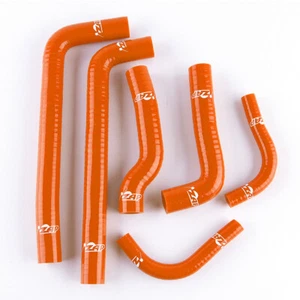 ZAP FOR 99-06 GAS GAS EC 200 250 300 RADIATOR COOLANT HOSES SILICONE ORANGE - Picture 1 of 5