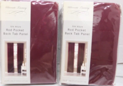 ULTIMATE LUXURY SILK ALLURE CHERRY TRUFFLE ROD POCKET BACK TAB PANEL-2 PACK - Image 1 of 3