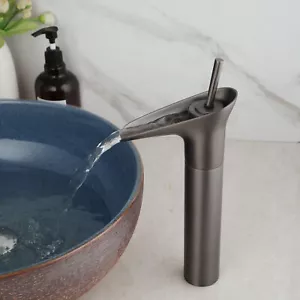 Gun Metal Bathroom Retro Basin Vanity Tap Sink Mixer Tap Faucet Deck Mounted - Picture 1 of 11
