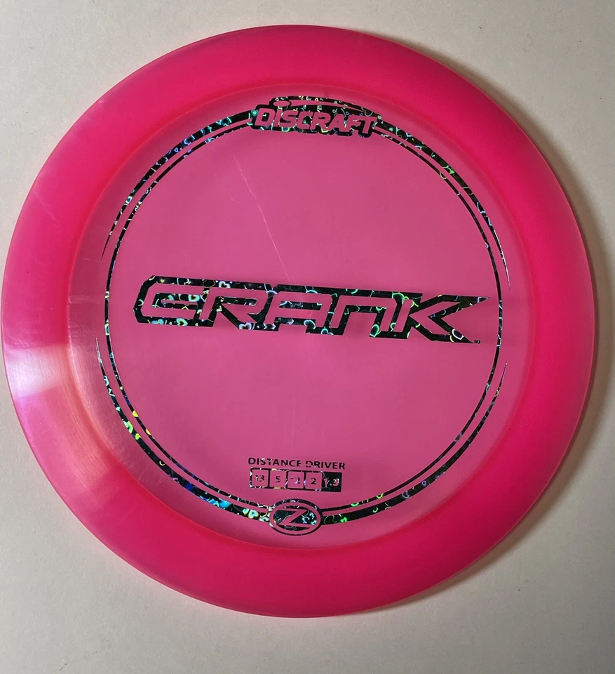 Discraft Z Crank Distance Driver Pink with Blue Plasma Stamp Disc Golf, 175 g - Image 1 of 4