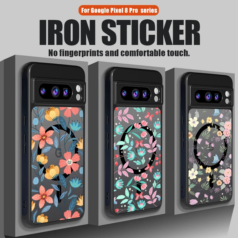 Flower Patterned Magnetic Phone Case For Google Pixel 9 Pro XL 9A 8A 8 7A Cover - Image 1 of 4