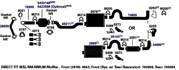 Exhaust Muffler Assembly AP Exhaust 7559 fits 2007 Nissan Sentra - Image 1 of 1
