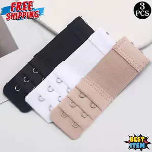 3pcs Adjustable Bra Extender Hooks – Elastic Underwear Extension Buckle - Picture 1 of 5