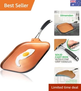 Nonstick Kitchen Cookware Set Copper Non-Stick Coating Inside, Hard-Anodized ... - Picture 1 of 10