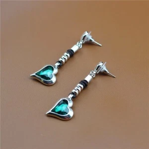 Pendientes hechos a mano Uno STYLE De Único Años 50 VERDES (M80) - Imagen 1 de 7
