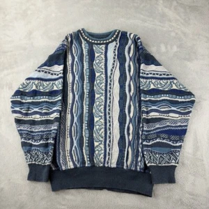 Coogi Australia Blue / White Knit Sweater Wool Men’s Size S - Picture 1 of 11