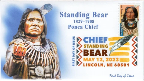 23-116, 2023, Chief Standing Bear, First Day Cover, Digital Color Postmark, Ponc Cover