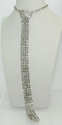 Modisches Damen Collier mit Strass in Krawattenoptik - Bild 1 von 4