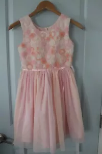 Jona Michelle Mädchen Ostern Frühling Sommer Kleid rosa weiß Spitzenschleife 8 - Bild 1 von 3