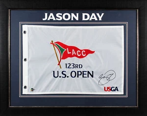 Jason Day Authentic Signed & Framed 2023 LACC US Open Pin Flag BAS #BK02151 - Picture 1 of 2