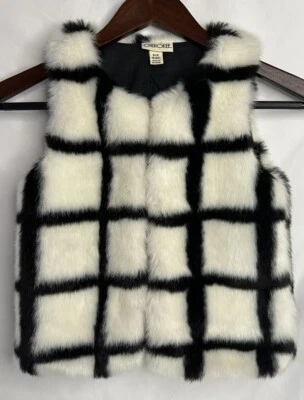 Colete de pele sintética Cherokee feminino, preto e branco, tamanho P (6X) fecho - Imagem 1 de 4