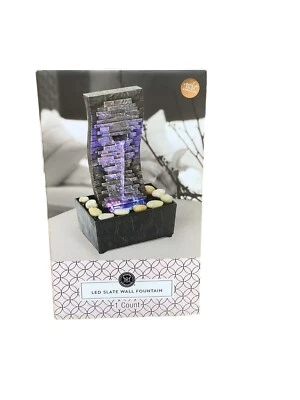 Modern Expressions LED Water Fountain Cascading Wall Tabletop Color Changing NIB - Image 1 of 2