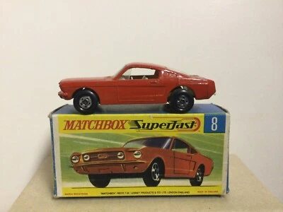 LESNEY MATCHBOX  SUPERFAST MB 8-A5 Ford Mustang Red/Orange,Boxed - Image 1 of 4