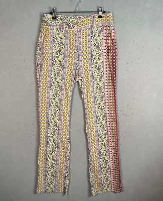 Pantalones acampanados con estampado multicolor E3 By Etcetera para mujer talla 8 calce recto Foto 1 de 4