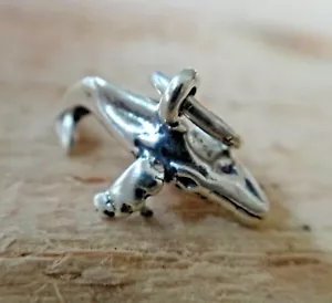 Sterling Silber 3D 10x17mm Fisch Ozean Buckelwal Charm! - Bild 1 von 5