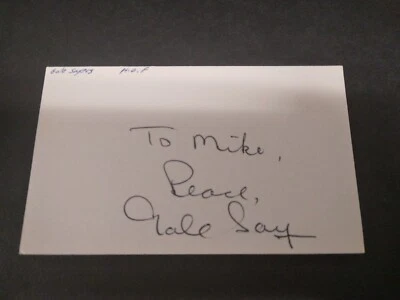 Gale Sayers Signed Index Card Autographs Chicago Bears HOF JSA COA-1 # - Image 1 of 3