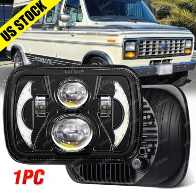 Светодиодный прожектор для фары головного света Ford E-100 E-150 E-250 E-350 Econoline 7x6 дюймов высокий/низкий - Изображение 1 из 4