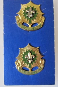 Pair of DUI's - 2nd Armored Cavalry Regiment - G23 Ira Green - Picture 1 of 6