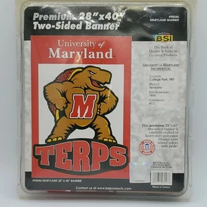 Maryland Terrapins Banner NCAA BSI 28"X40" TWO SIDED - Picture 1 of 4