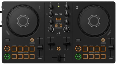 AlphaTheta  DDJ-FLX2 Compact 2-channel DJ cotroller, 20 Hz - 20 kHz Frequency - Image 1 of 4