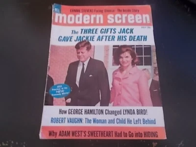 John F. Kennedy, Sean Connery, Adam West - Modern Screen Magazine 1966 - Image 1 of 4