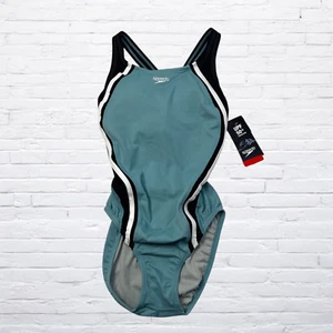 Speedo Swimsuit Quantum Fusion Splice UPF 50+ One Piece Womens Sz 6 - Picture 1 of 6
