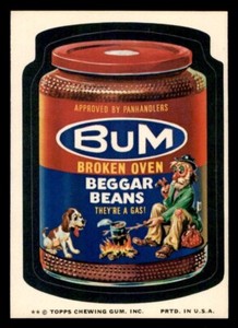 1974 Topps Wacky Packages Series 10 #10 Bum Baked Beans NM