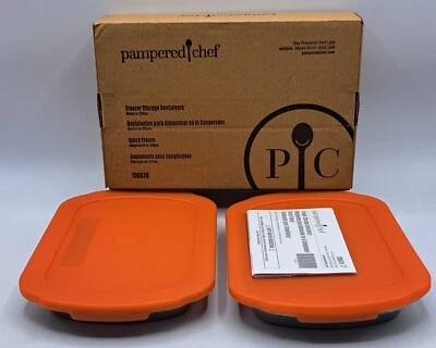 Pampered Chef Gefrierschrank Vorratsbehälter mit Deckel 100078 Quick Freeze 2er Set - Bild 1 von 2