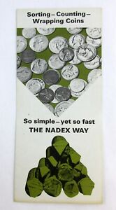 Vintage Nadex Coin Sorter And Automatic Coin Feeder Original Pamphlet