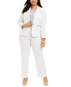 plus size white suits