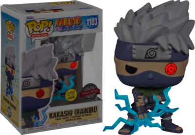 Naruto Shippuden - Kakashi Raikiri Glow ¡Pop exclusivo! PROTECTOR VINILO + POP. Foto 1 de 3