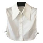Women Elegant Cotton Detachable Half-Shirt Pointed for Lapel Fake Colla