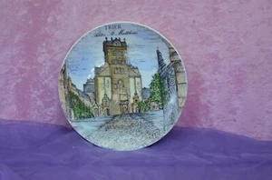 ANCIENNE ASSIETTE TRIER TREVES GERMANY ST MATHIAS BAVARIA PORCELAINE PORZELLAN - Imagen 1 de 5