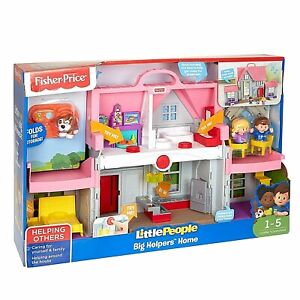 Fisher-Price DollHouse Little People Big Helpers Home Children's Toys Pink