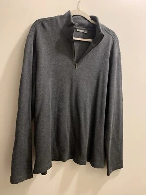 Suéter Pullover APT 9 Para Hombre XL Gris 3/4 Cremallera SKU E6 Foto 1 de 4